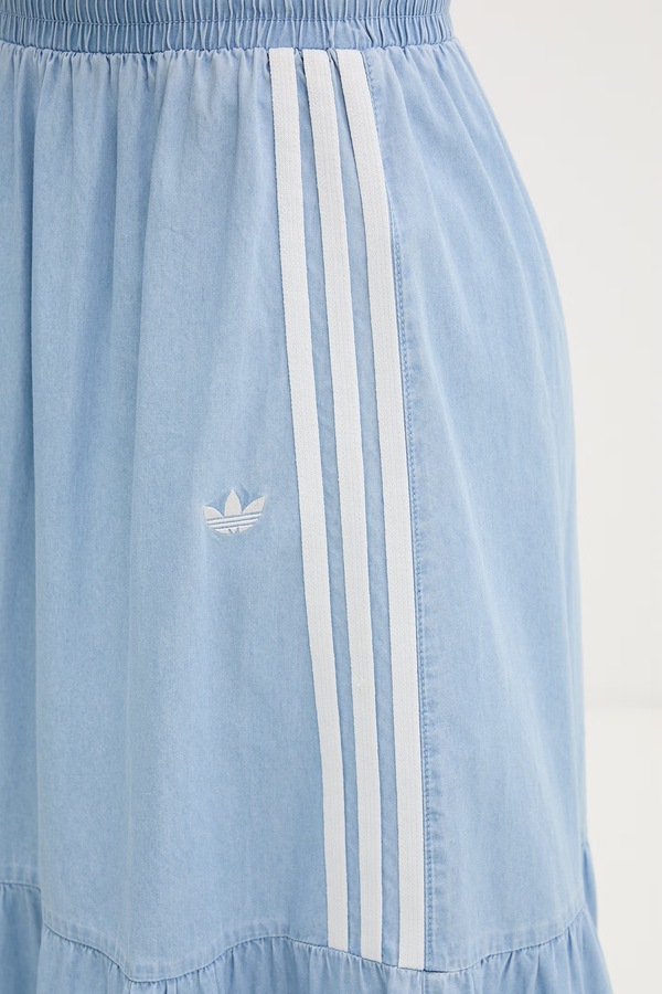 Спідниця джинсова adidas Originals колір блакитний фото 4