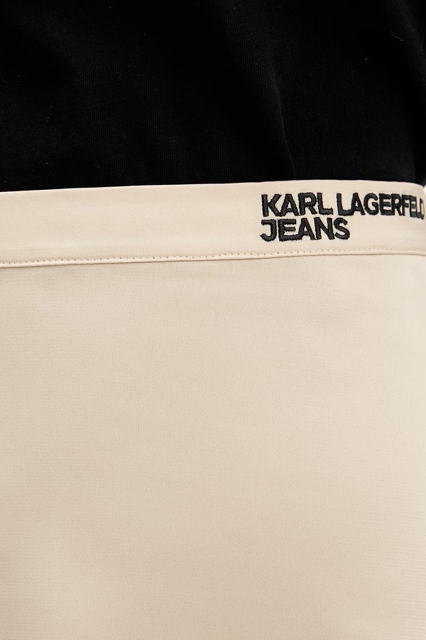 Спідниця Karl Lagerfeld Jeans колір бежевий фото 4