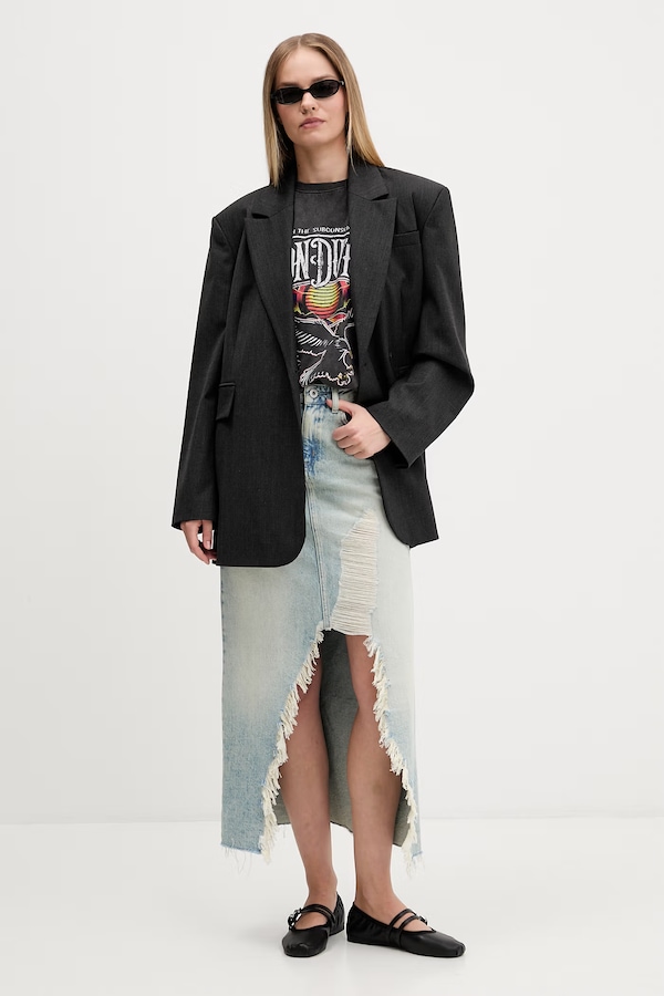 Спідниця джинсова Karl Lagerfeld Jeans колір блакитний