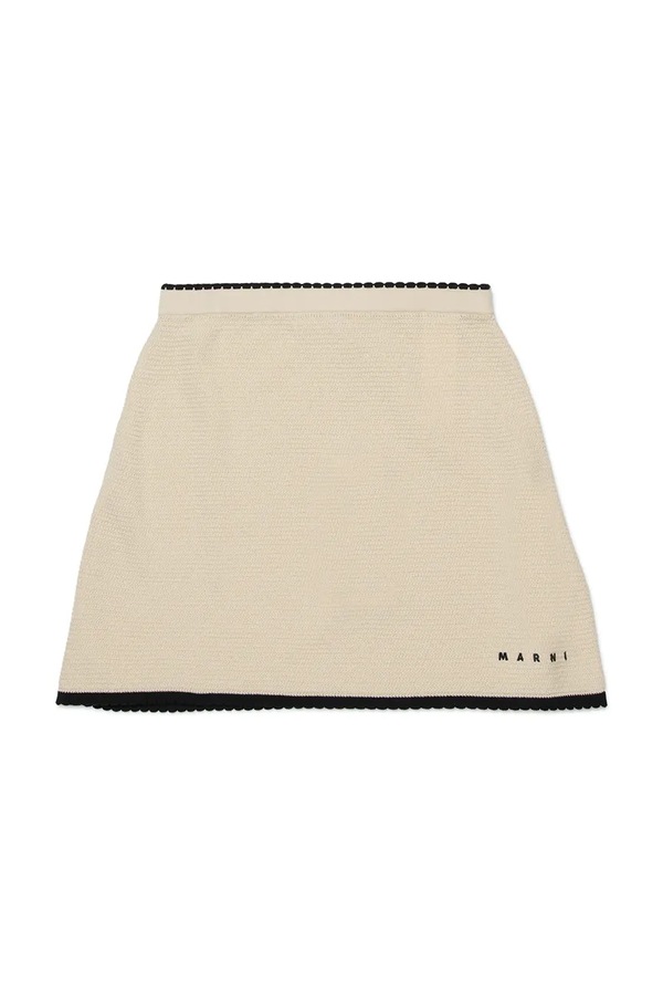 Спідниця бавовняна Marni MG177F SKIRT колір бежевий