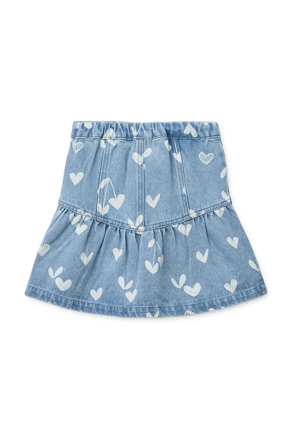 Юбка Liewood Dayla Printed Denim Skirt цвет голубой