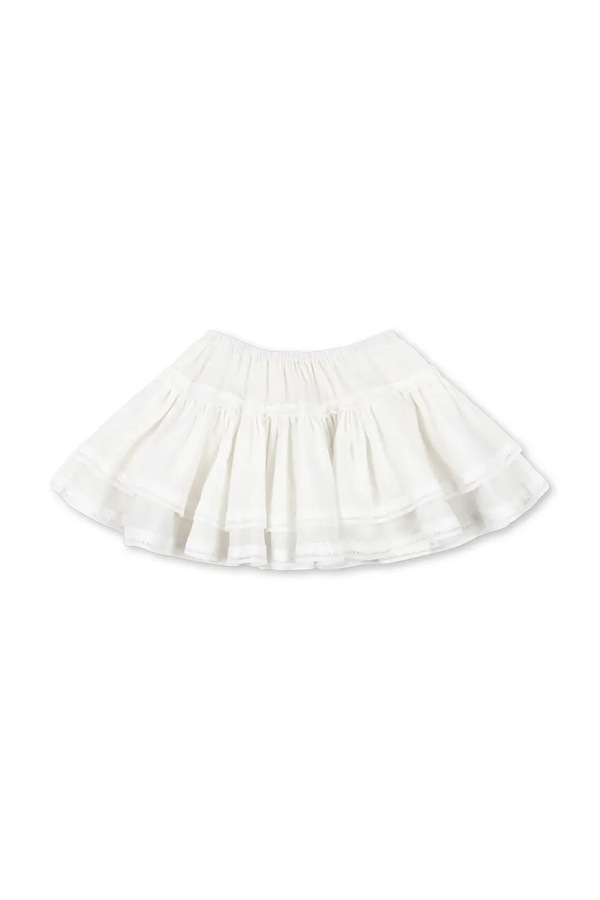 Юбка хлопковая Konges Sløjd MORA SKIRT GOTS цвет белый фото 2
