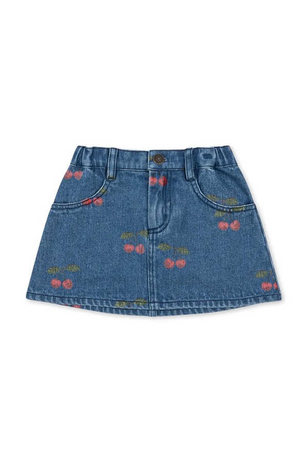 Юбка-трапеция джинсовая Konges Sløjd MAGOT PRINTED SKIRT GOTS цвет темно-синий