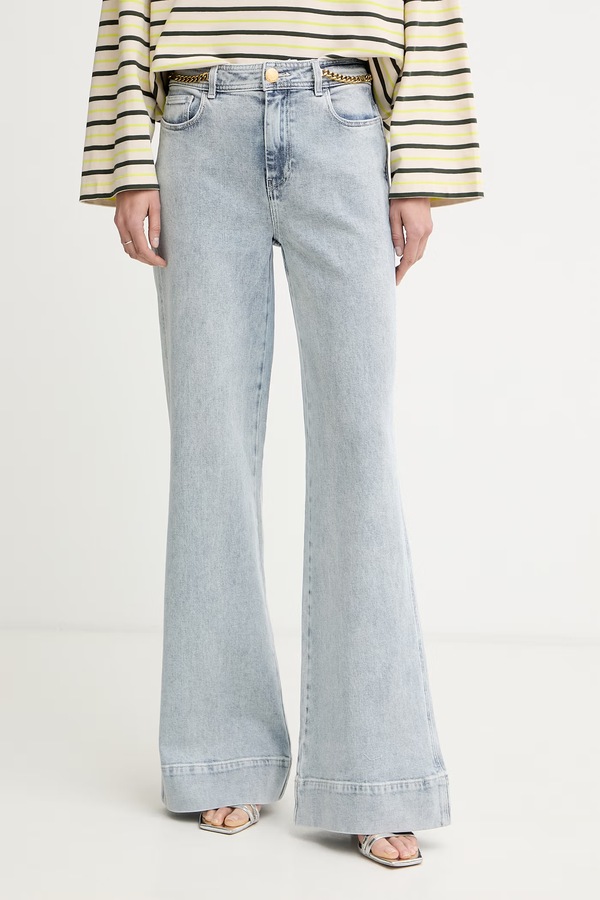 Джинси wide leg жіночі Marciano by Guess ALYSSA колір блакитний