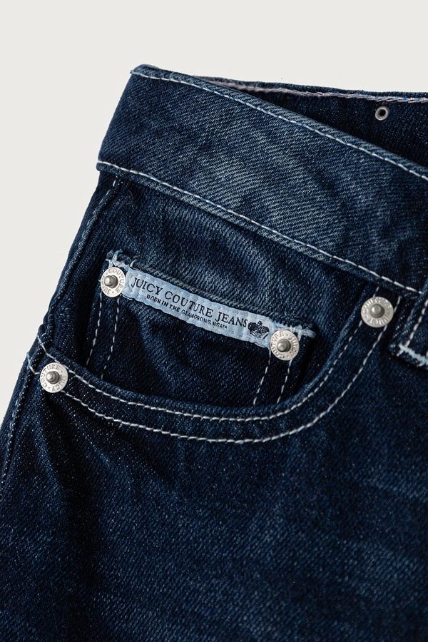 Джинси wide leg жіночі Juicy Couture Diamante колір темно-синій фото 3