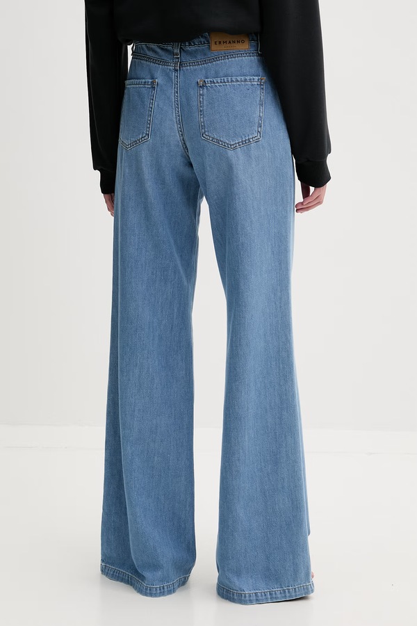 Джинси wide leg жіночі ERMANNO Firenze колір блакитний фото 2