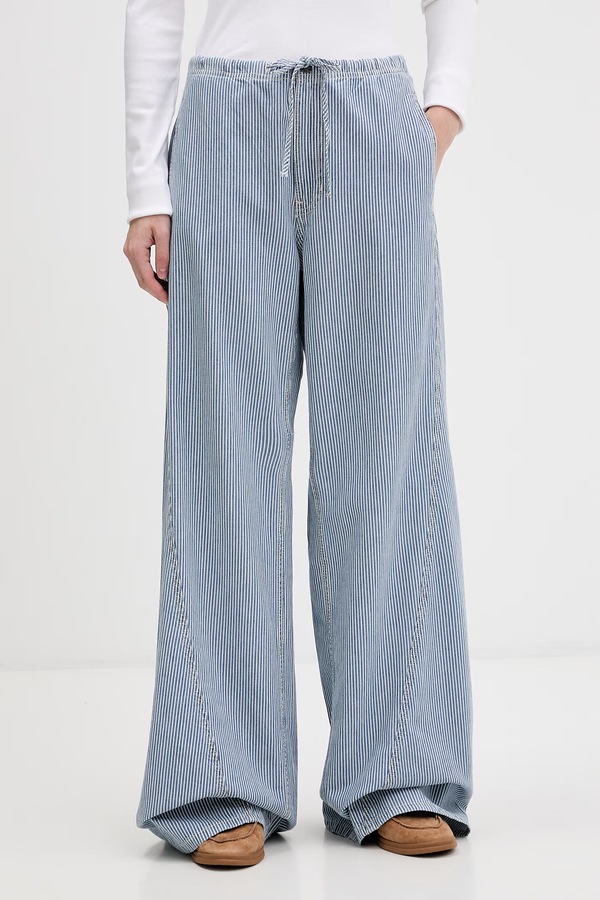 Джинси wide leg жіночі Guess Jeans колір блакитний