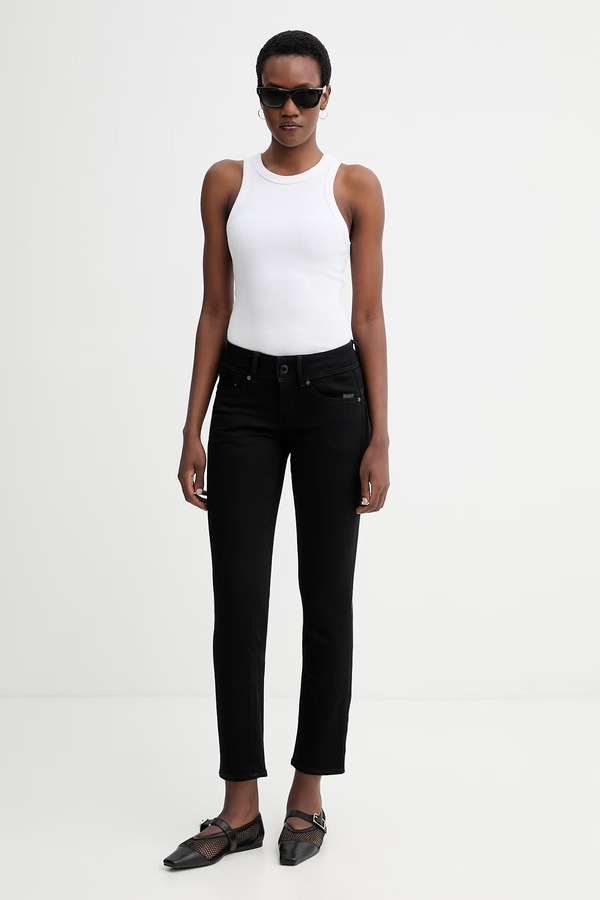 Джинси G-Star Midge Slim Straight колір чорний