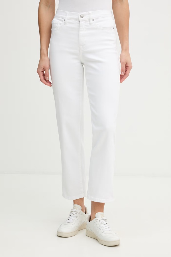 Джинсы straight женские DKNY цвет белый