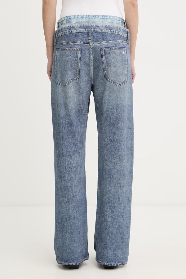 Штани wide leg жіночі бавовняні rag & bone Miramar колір блакитний фото 2