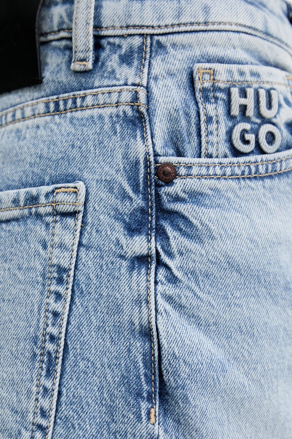Джинси wide leg жіночі HUGO 937_14 колір блакитний фото 4