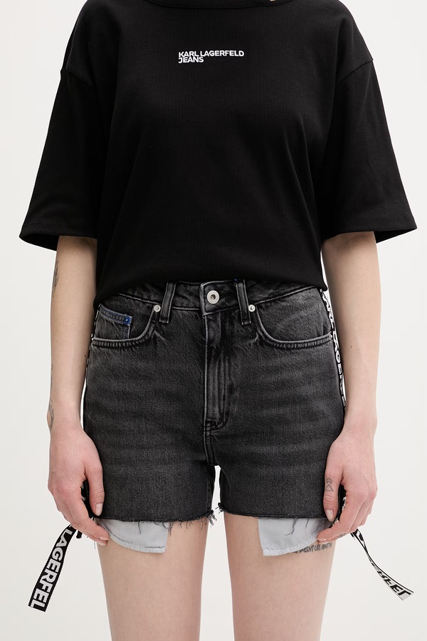 Джинси straight жіночі Karl Lagerfeld Jeans колір сірий фото 4