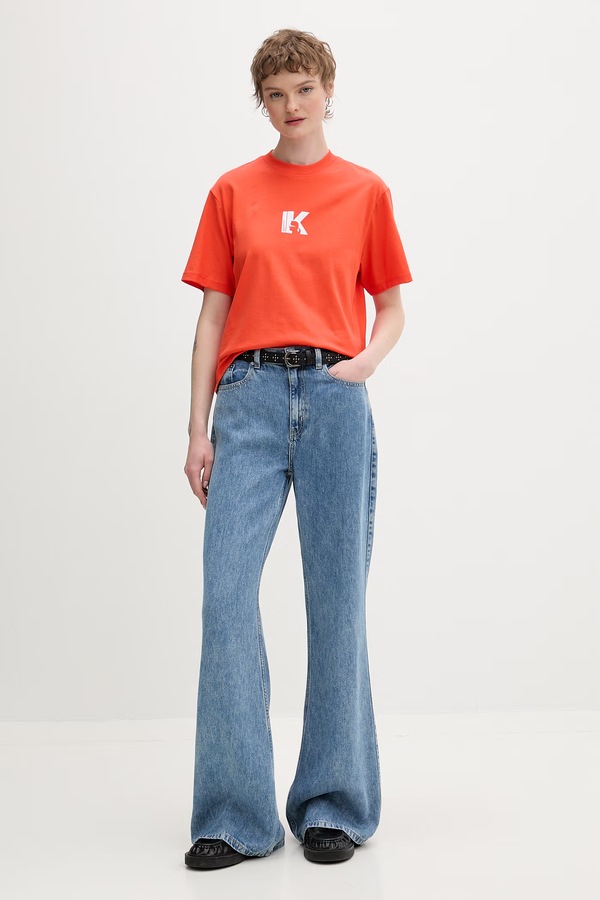 Джинси flare жіночі Karl Lagerfeld Jeans колір блакитний