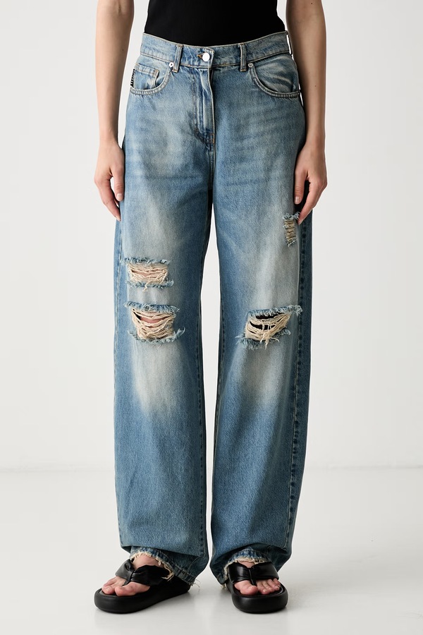 Джинси relaxed fit жіночі Haveone колір блакитний