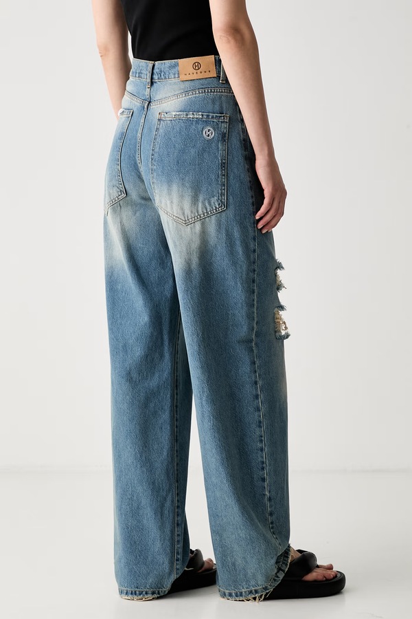 Джинси relaxed fit жіночі Haveone колір блакитний фото 2