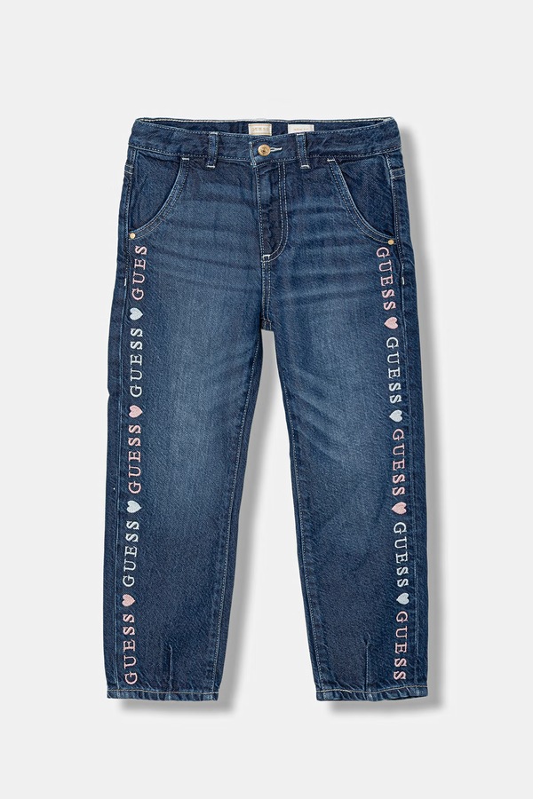 Джинси mom fit дитячі Guess колір блакитний