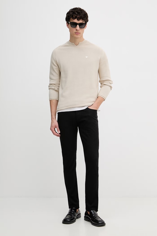Джинси slim fit чоловічі Emporio Armani колір чорний