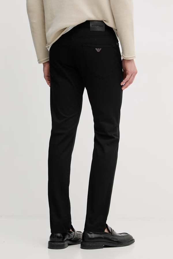 Джинси slim fit чоловічі Emporio Armani колір чорний фото 2
