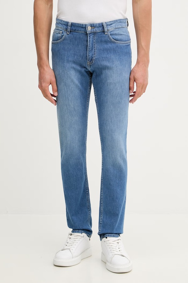 Джинси slim fit чоловічі Trussardi колір блакитний