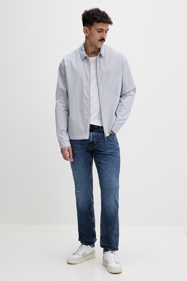 Джинсы slim fit мужские Guess Jeans цвет голубой