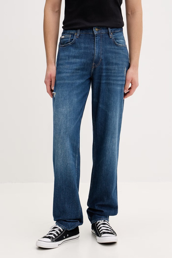 Джинси relaxed fit чоловічі Guess Jeans колір темно-синій