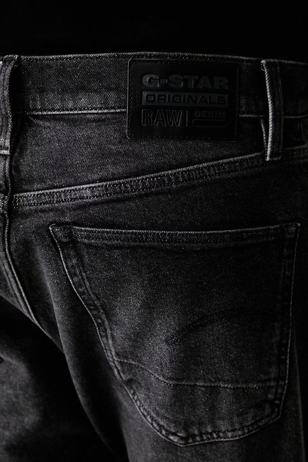 Джинси slim fit чоловічі G-Star 3301 Slim колір чорний фото 4