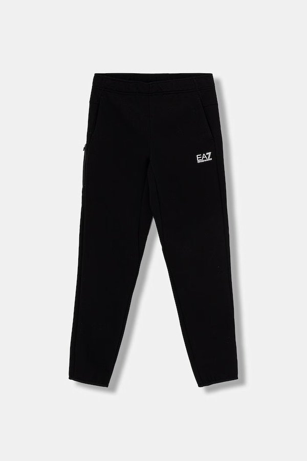 Спортивні штани дитячі з бавовною EA7 Emporio Armani колір чорний