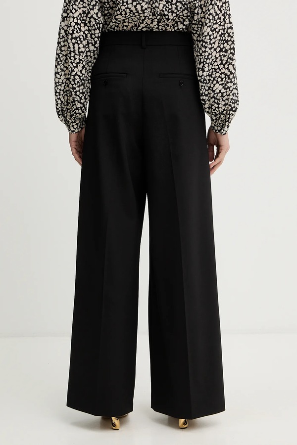 Штани з домішкою вовни Weekend Max Mara ASTA колір чорний фото 2