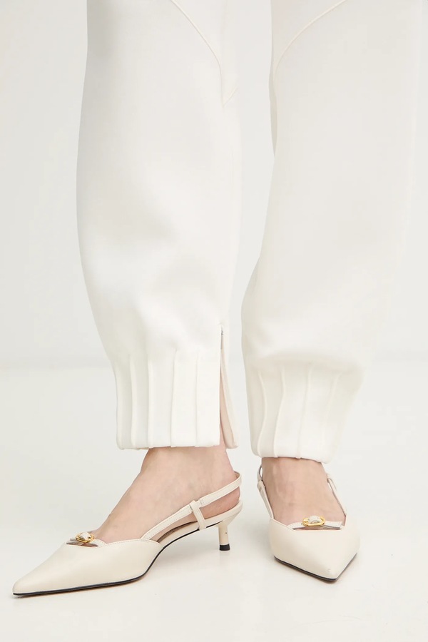 Спортивні штани MM by Max Mara VISTA колір бежевий фото 4