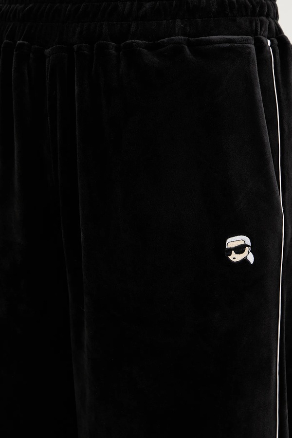 Спортивні велюрові штани Karl Lagerfeld IKON колір чорний фото 4