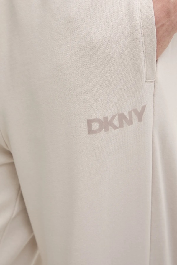 Спортивні штани DKNY колір бежевий фото 4