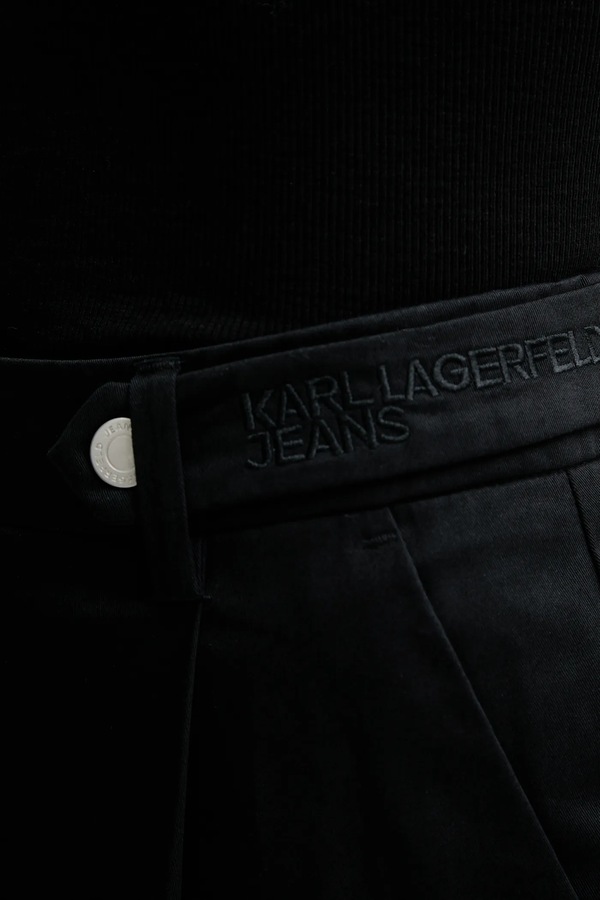 Бавовняні штани Karl Lagerfeld Jeans колір чорний фото 4