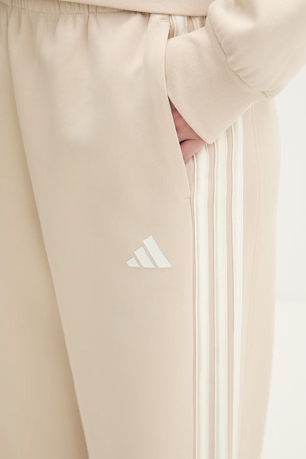 Спортивні штани adidas Stadium колір бежевий фото 4