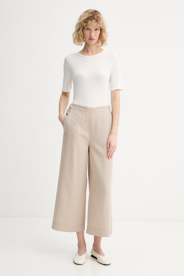 Брюки wide leg женские с льном Marc O'Polo цвет бежевый