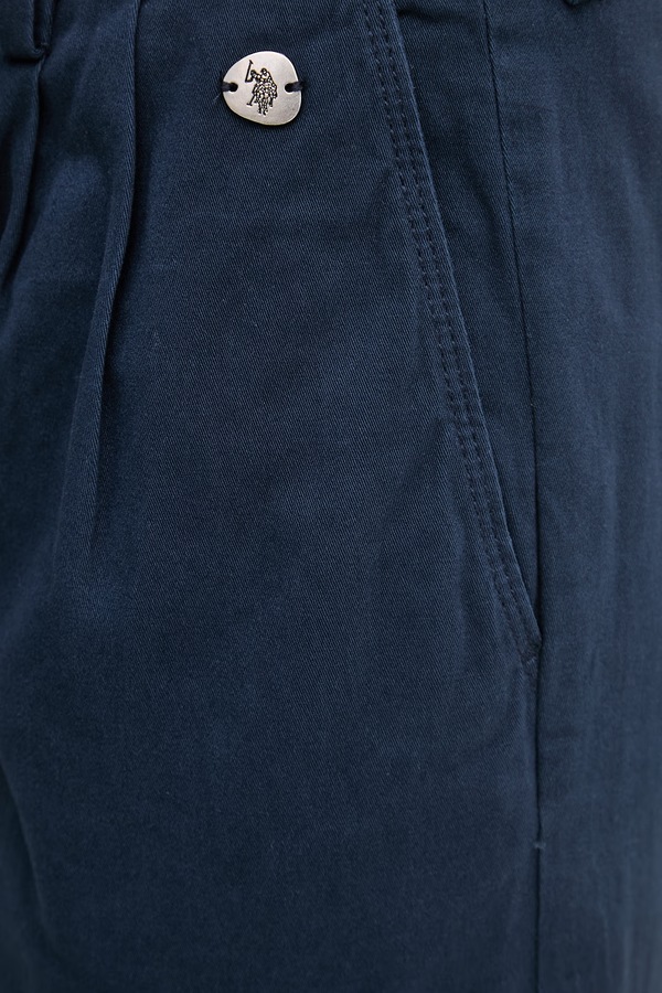 Штани жіночі з бавовною U.S. Polo Assn. FULL LENGTH WIDE LEG колір темно-синій фото 4