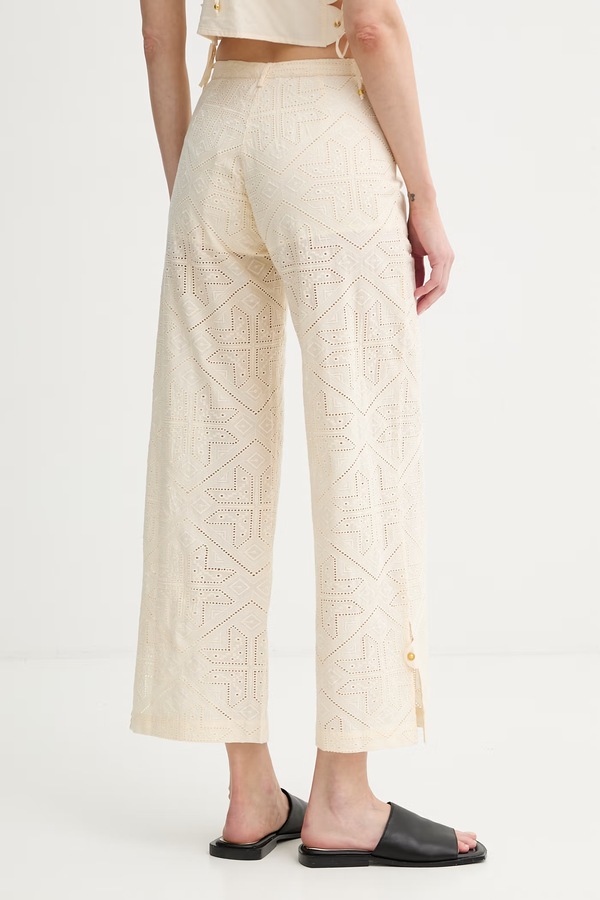 Штани culottes жіночі бавовняні Sessun колір бежевий фото 2