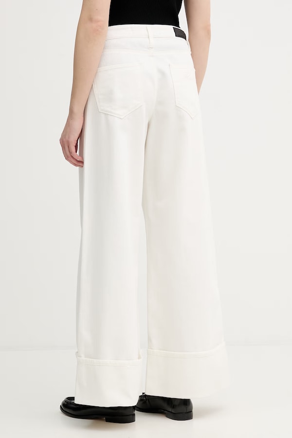 Джинсы wide leg женские Karl Lagerfeld цвет бежевый фото 2