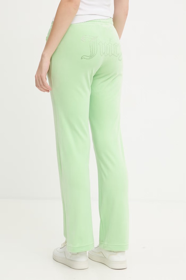 Спортивні штани жіночі велюрові Juicy Couture TINA COL OUT TR колір зелений