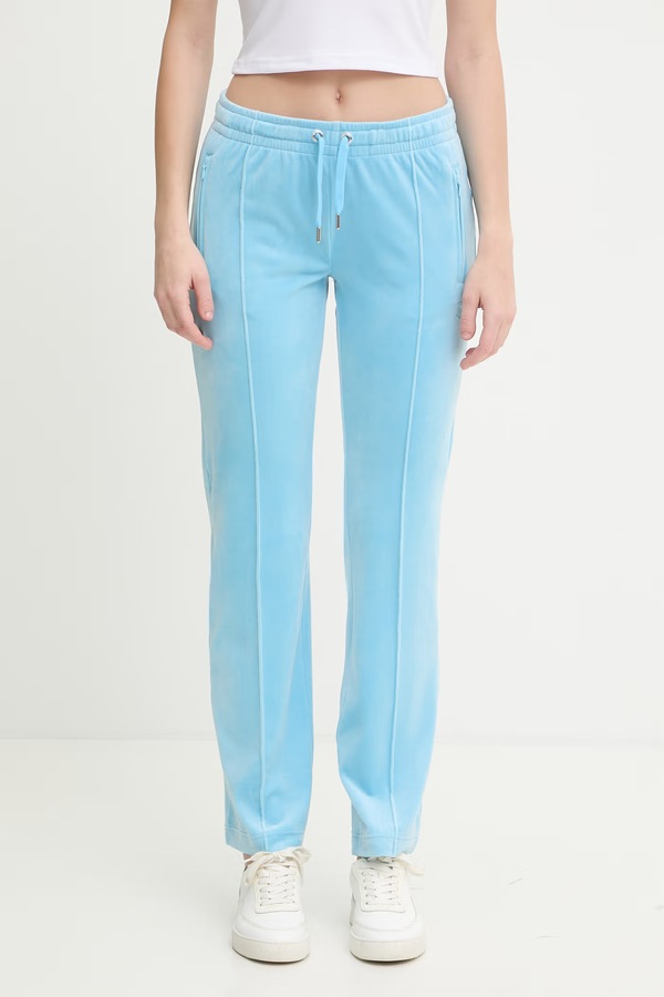 Спортивні штани жіночі велюрові Juicy Couture TINA COL OUT TR колір блакитний фото 2
