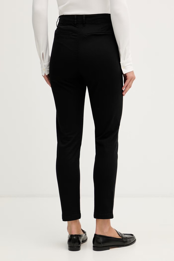 Брюки chinos женские хлопковые с эластаном U.S. Polo Assn. Chino цвет черный фото 2