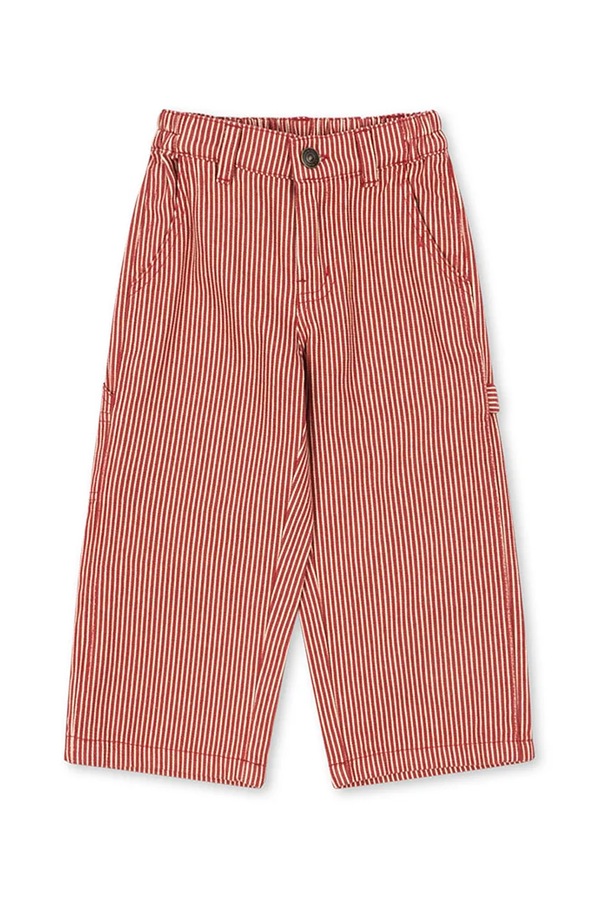 Дитячі бавовняні штани Konges Sløjd LUC PANTS GOTS колір рожевий