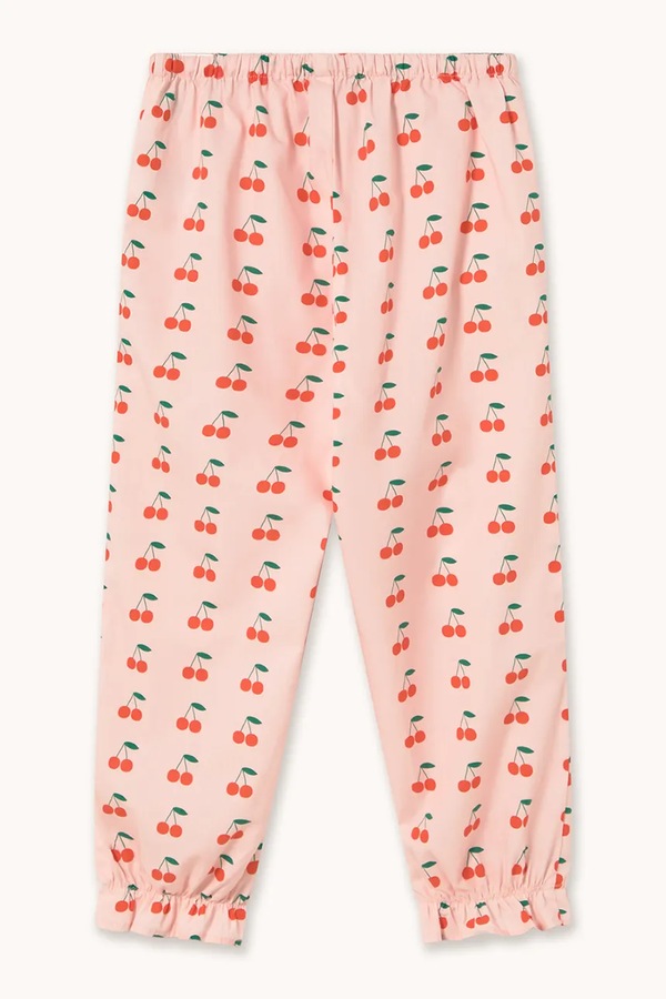 Дитячі бавовняні штани Tinycottons CHERRIES PANT колір рожевий фото 2