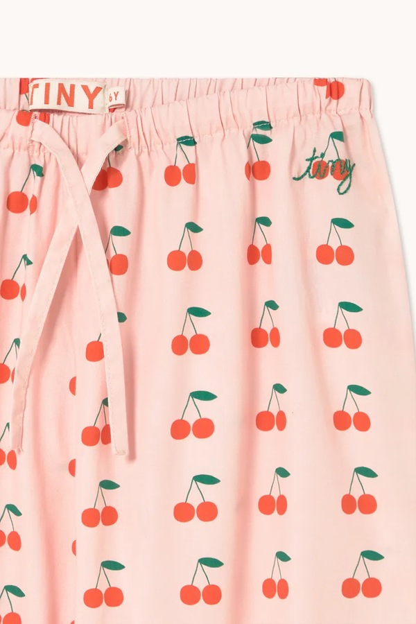 Дитячі бавовняні штани Tinycottons CHERRIES PANT колір рожевий фото 3