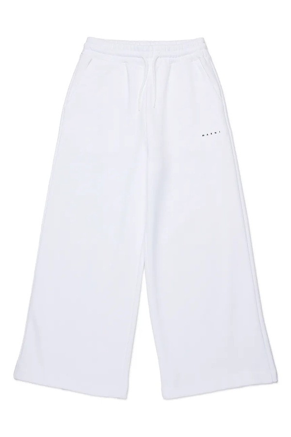 Детские хлопковые брюки Marni MP190F TROUSERS цвет белый