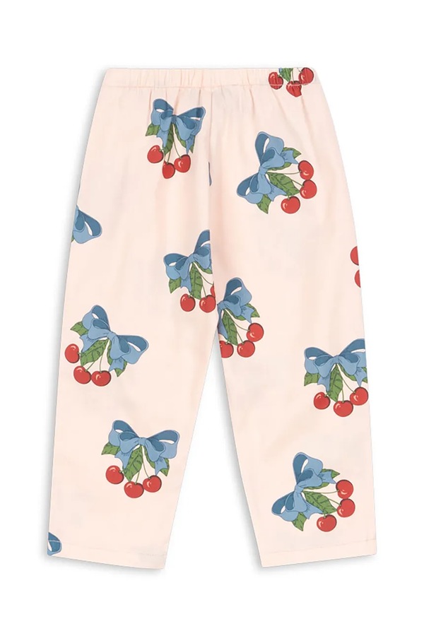 Дитячі бавовняні штани Konges Sløjd FRANKIE PANTS GOTS колір рожевий