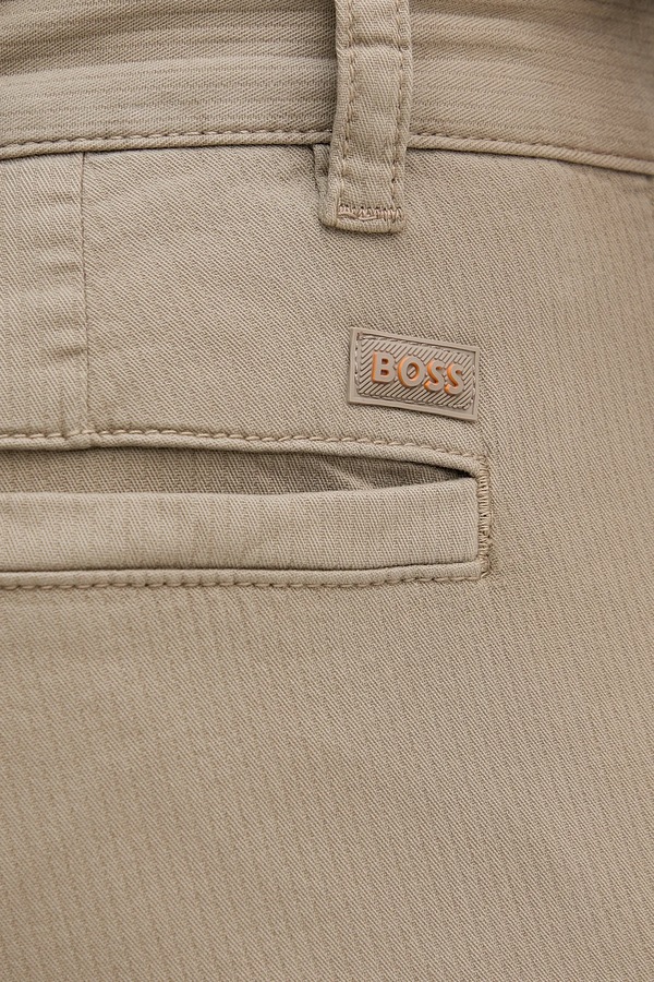 Штани BOSS Orange Chino-Pleated-1 колір зелений фото 4