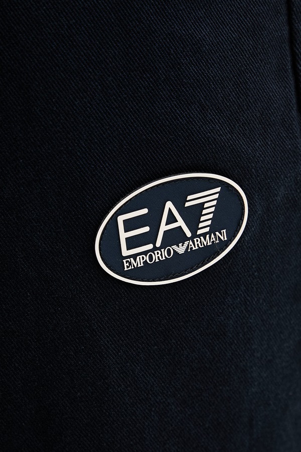 Штани чоловічі бавовняні EA7 Emporio Armani колір темно-синій фото 4