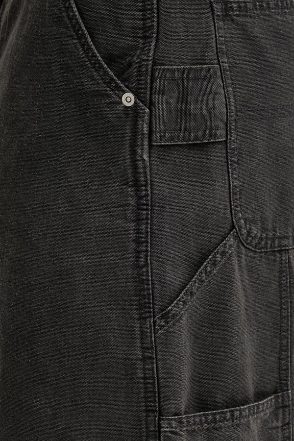 Штани wide leg чоловічі бавовняні AllSaints JACKSON колір чорний фото 4
