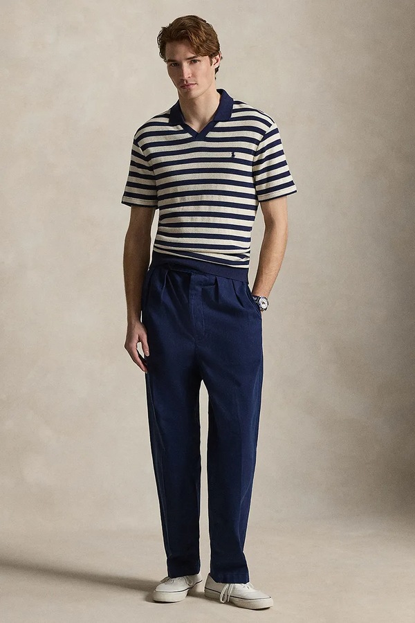 Бавовняні штани Polo Ralph Lauren колір синій фото 2