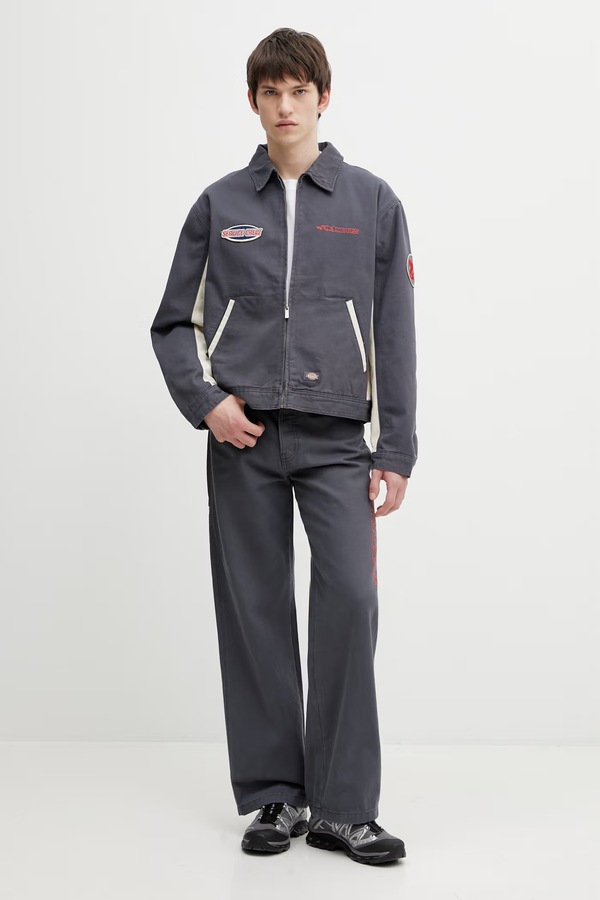 Хлопковые брюки Dickies цвет серый
